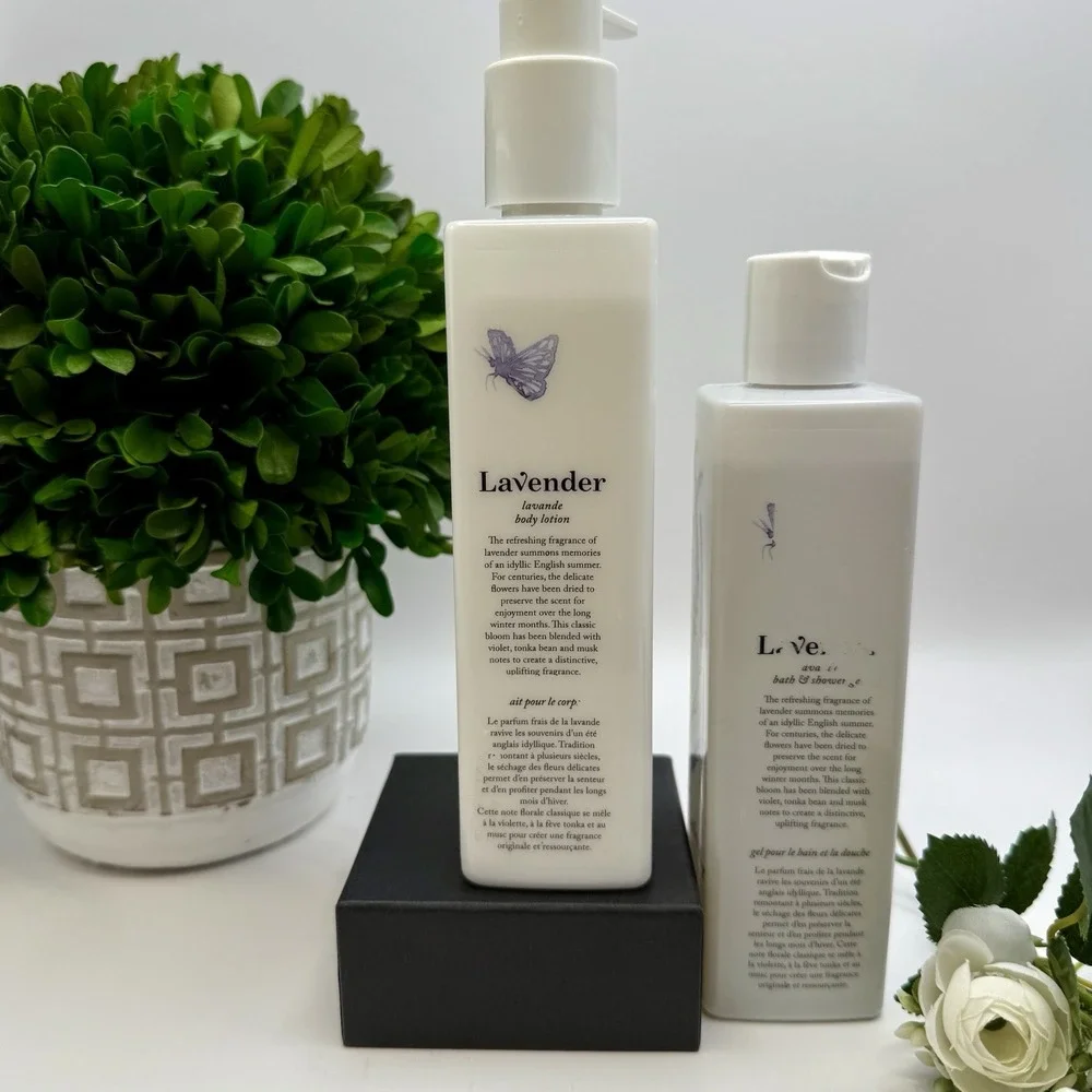 Crabtree & Evelyn Lavender Body Lotion & Bath‎ Shower Gel Set Discontinued Gift